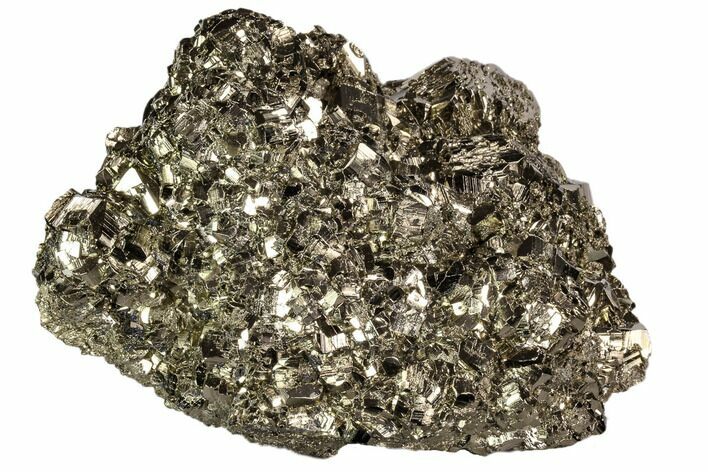 Gleaming Pyrite Crystal Cluster - Peru #106856